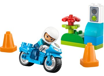 La moto de police bleue