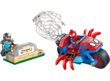 Spidey sur sa moto contre Rhino