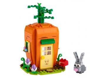 La maison carotte du lapin de Pâques