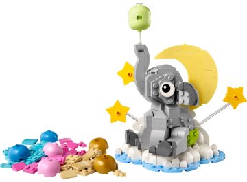 Bébé éléphant dans le ciel