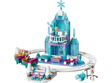 Le château de glace et la piste enneigée d'Elsa