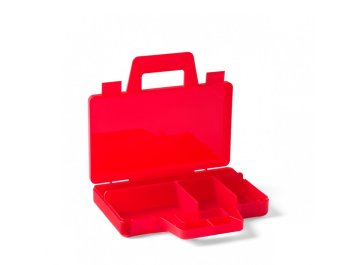 Boîte de tri rouge transparente