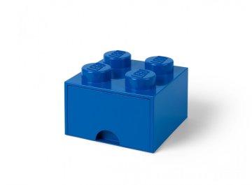 Brique de rangement à tiroir bleue