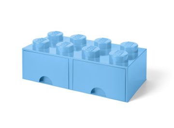 Brique de rangement à 8 tenons avec 2 tiroirs
