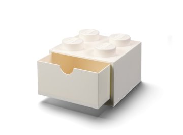 Brique de rangement avec tiroir blanc