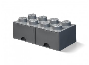 Brique de rangement 8 tenons avec 2 tiroirs
