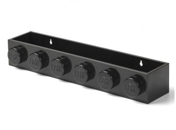 Étagère murale noire 6 tenons