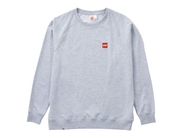 Sweat-shirt logo élégant gris chiné adulte