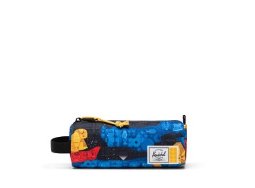Trousse motif briques colorées