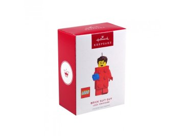 Garçon déguisé en brique rouge Noël