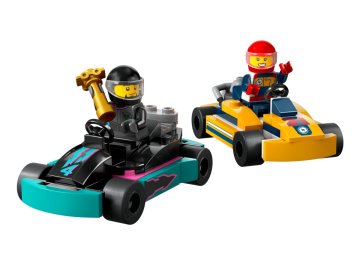 Les karts et les pilotes de course