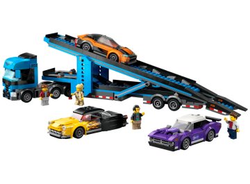 Le camion de transport de voitures de sport