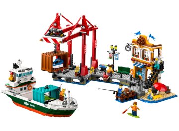Le port et le navire marchand