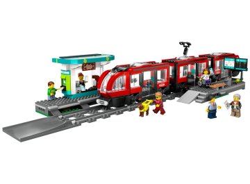 Le tramway et la station du centre-ville