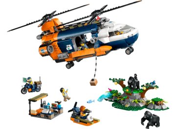 L'hélicoptère de l'explorateur de la jungle