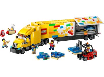 Le camion de livraison jaune