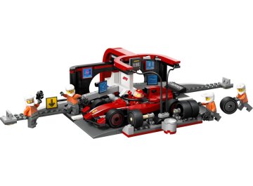 Arrêt au stand de F1® et voiture Ferrari