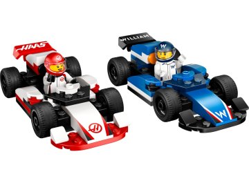 Voitures de course Williams Racing et Haas F1