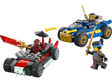 Le duel en voitures de course de Rogue et Drix