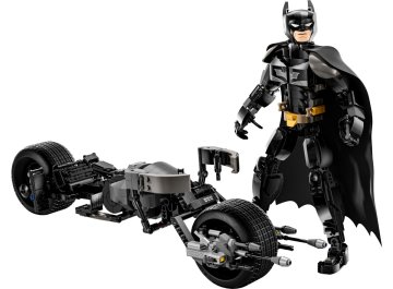 La figurine de Batman à construire et la moto Bat-Pod