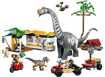 La poursuite du vélociraptor et du titanosaure