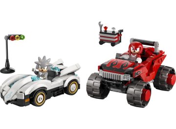La voiture de Silver contre le Monster Truck de Knuckles