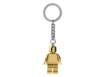 Porte-clés figurine dorée