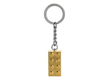 Porte-clés brique dorée 2x4