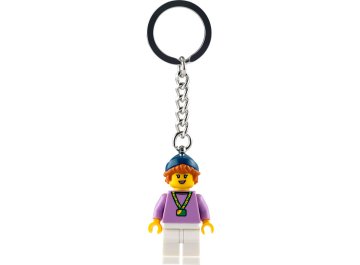 Porte-clés fille au cordon tournesol