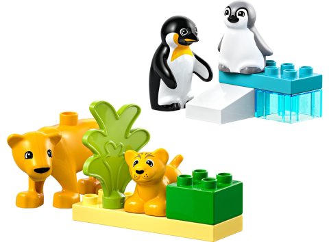 Lego® 10442 Familles d'animaux sauvages : pingouins et lions