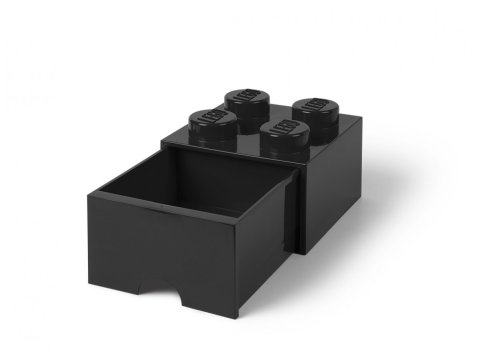 LEGO 5005711 Brique de Rangement Noire avec Tiroir 4 Tenons