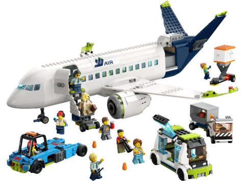 Lego® 60367 L'Avion de Ligne avec Véhicules d'Aéroport