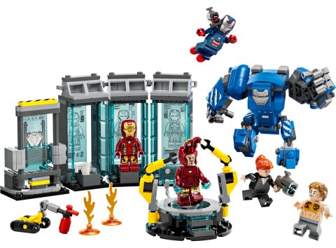 Lego® 76315 Le laboratoire d'Iron Man : la salle des armures Marvel