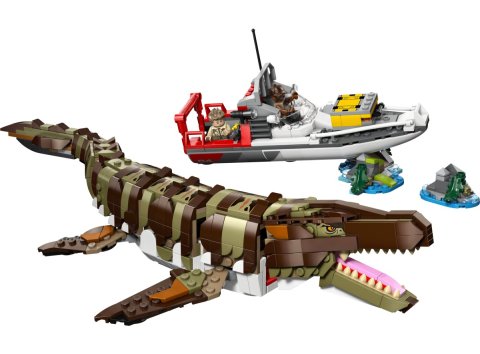 Lego® 76974 Le bateau en mission et le mosasaure en briques